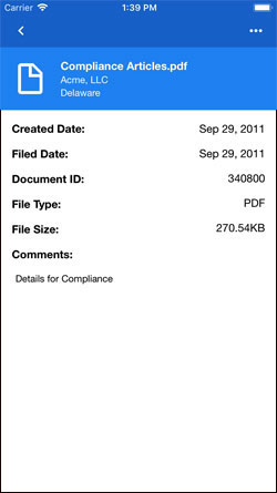 EMS App Document Details