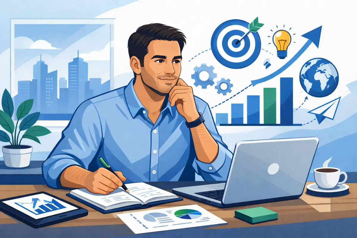 LLC generation modern entrepreneur planning business formation with growth charts showing early LLC formation trends