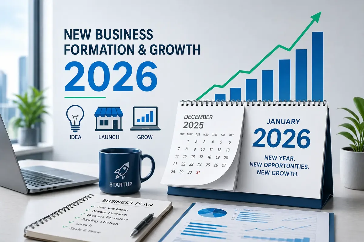 New business formation and growth trends for 2026: idea, launch, and scale