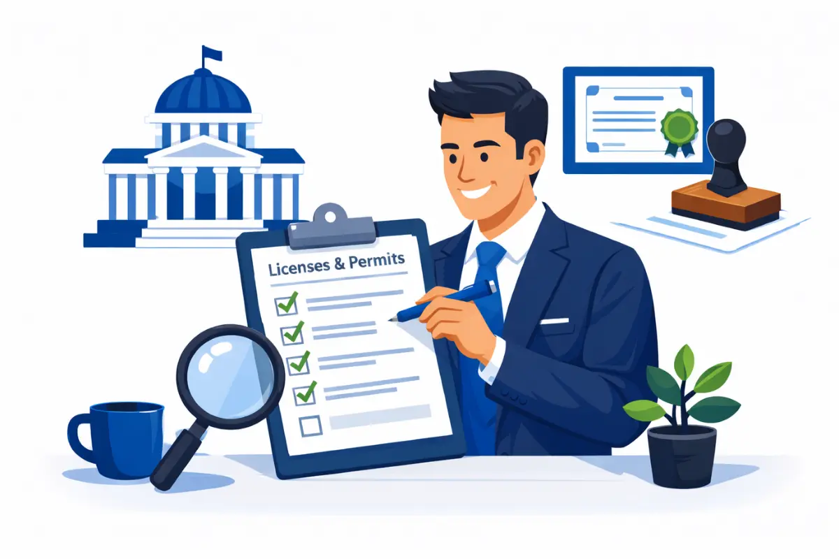 Legal requirements for foreigners starting a U.S. business including obtaining necessary licenses permits and regulatory compliance documentation.