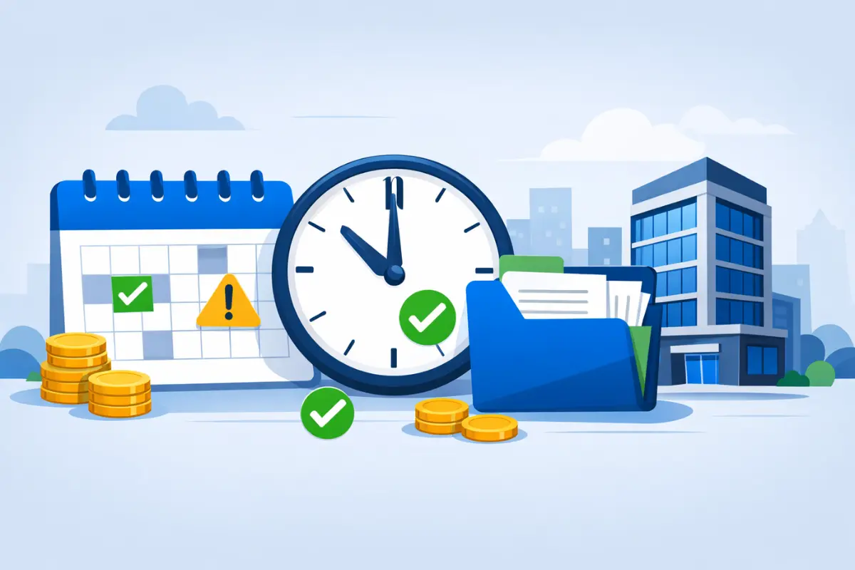 Timely annual business filings with tools to automate business compliance tracking, managing multi-state business filing deadlines, and tracking franchise taxes state fees.