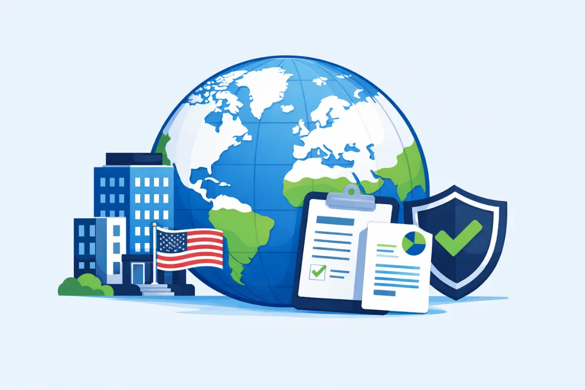 US LLC benefits for international founders showing global entrepreneurs forming a US limited liability company and meeting legal and compliance requirements.