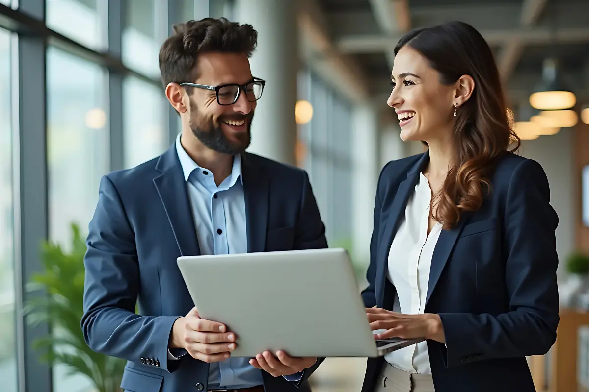 Professional team managing corporate formality with digital alternatives to traditional corporate seal for document authentication