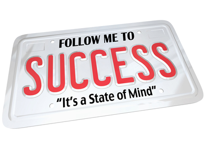 Follow Me to Success sign